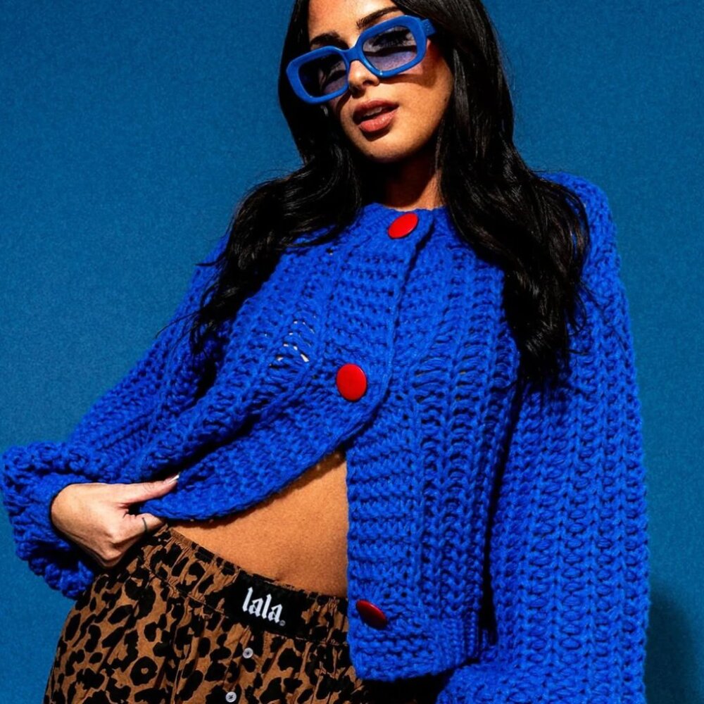 NWT Dressed in LALA Hand Knit Chunky Cardigan